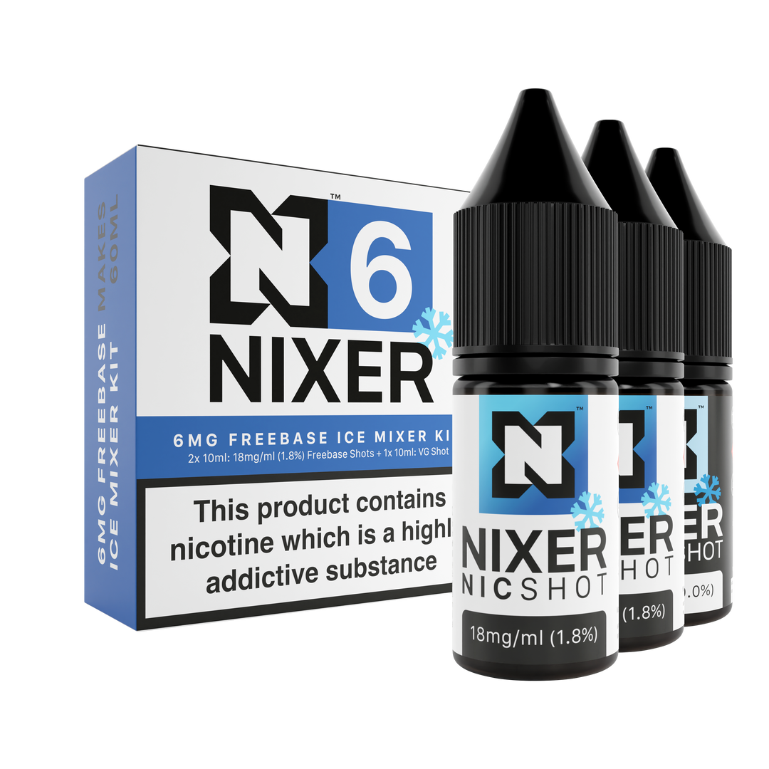 nixer 6mg ice mixer nic shot kit