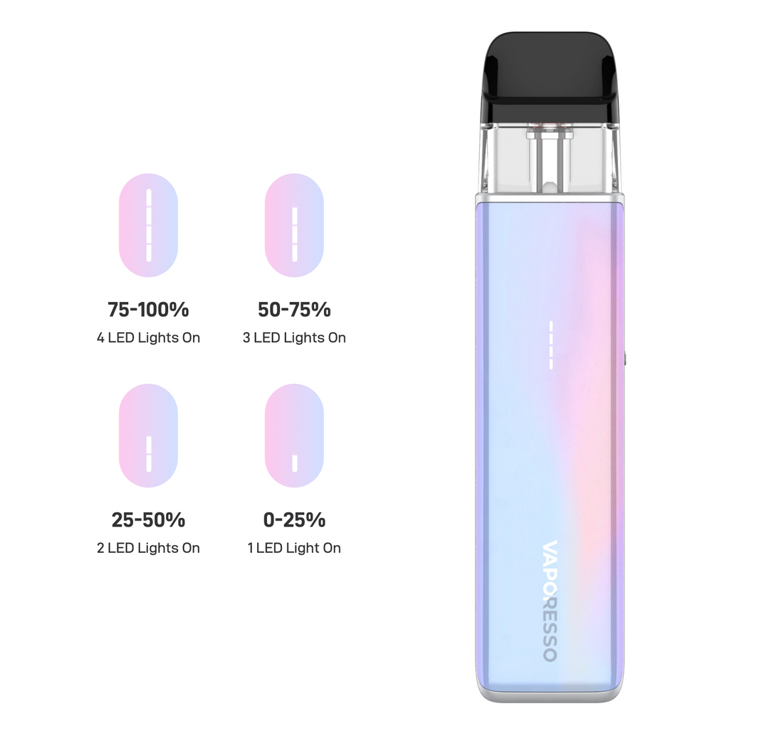 vaporesso xros 5 mini battery light instructions
