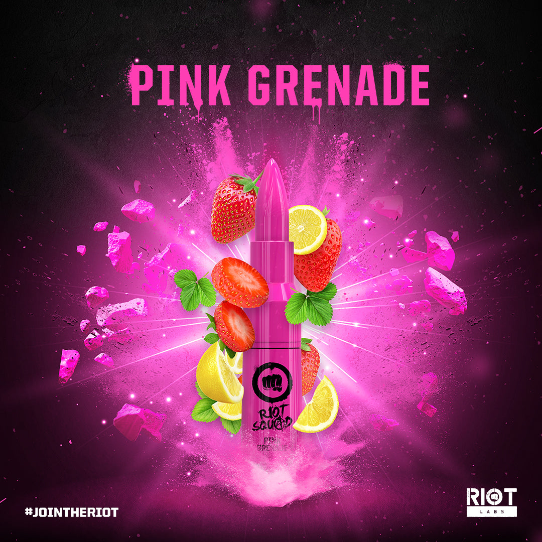 Pink Grenade by Riot Squad-  Hybrid Nic Salts