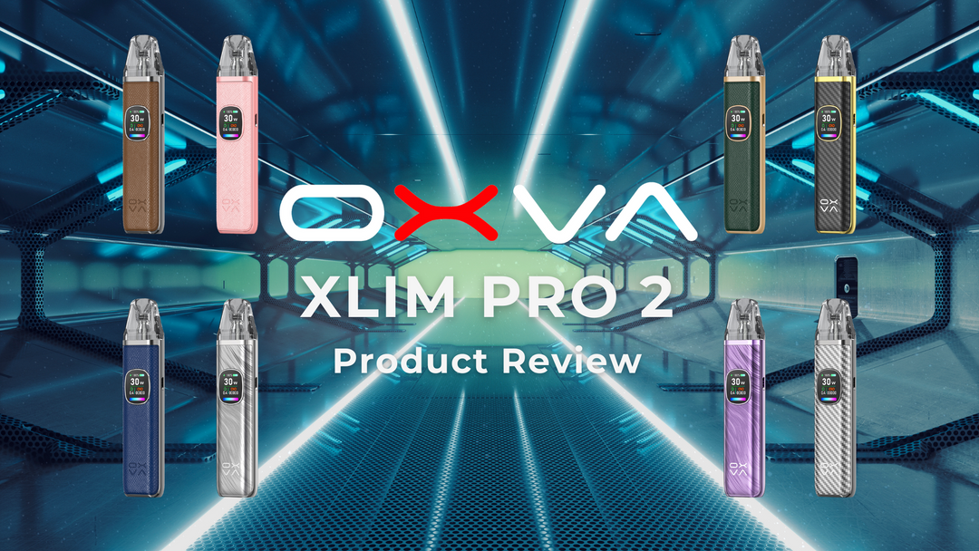 oxva xlim pro 2 displayed over a futuristic background with the oxva logo