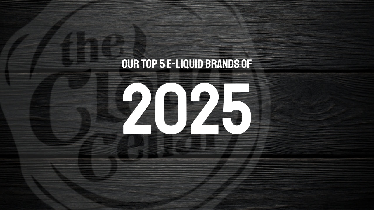 a grey wooden background with text reading the top 5 liquid brands of 2025