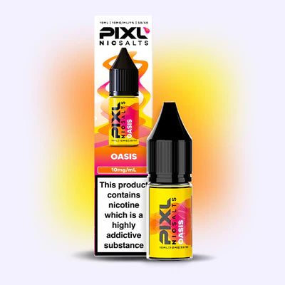 Pixl Nic Salts Oasis e-liquid bottle and packaging on a white background