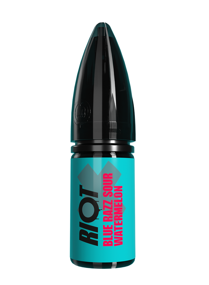 riot x blue razz sour watermelon eliquid bottle