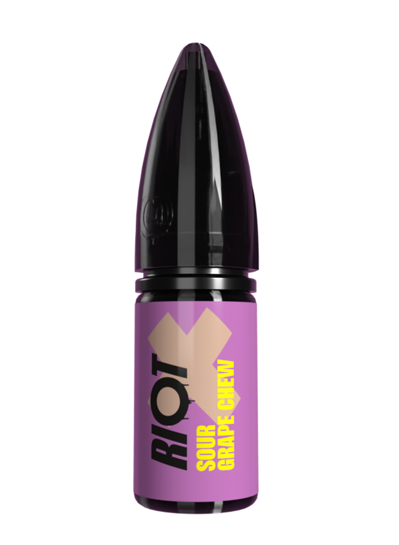 riot x sour grape chew eliquid bottle
