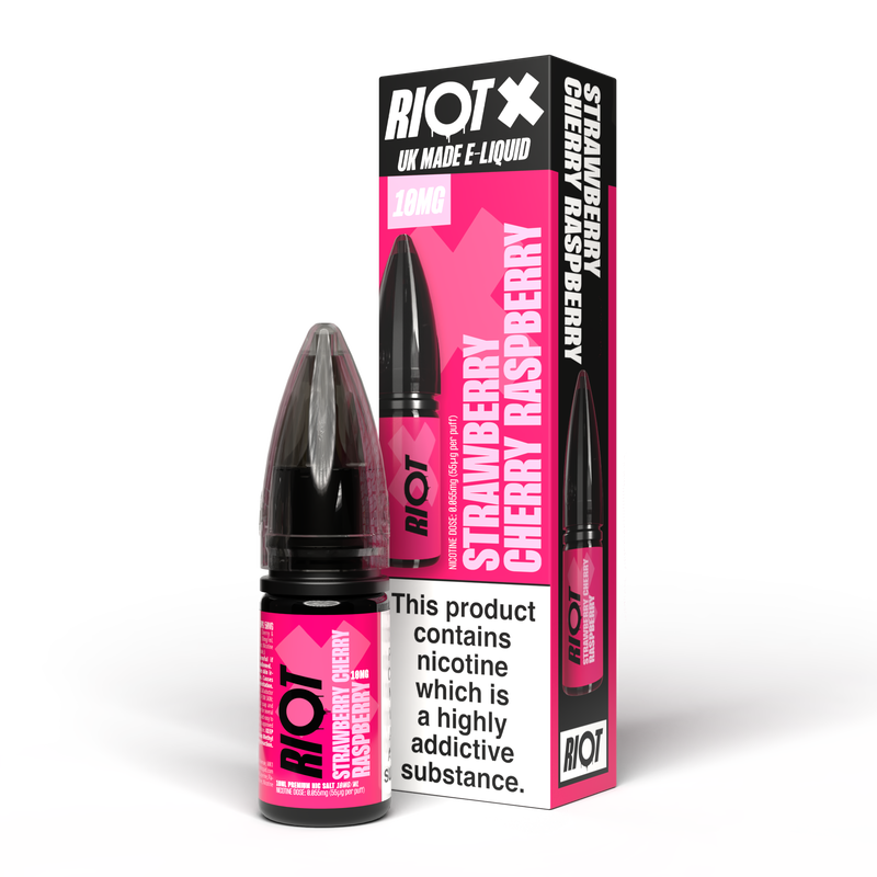 riot x strawberry cherry raspberry eliquid