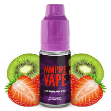 Vampire Vape strawberry kiwi flavour e-liquid bottle with fruit graphics 