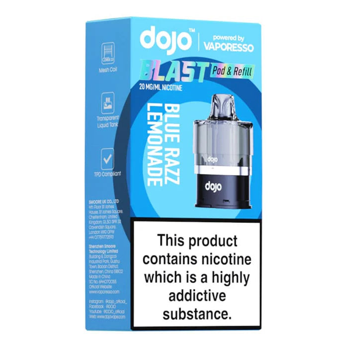 dojo blast 6000 replacement pod blue razz lemonade