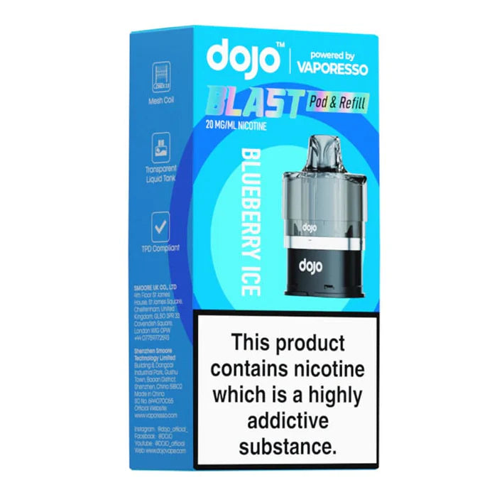 dojo blast 6000 replacement pod blueberry ice