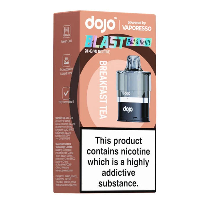 dojo blast 6000 replacement pod breakfast tea