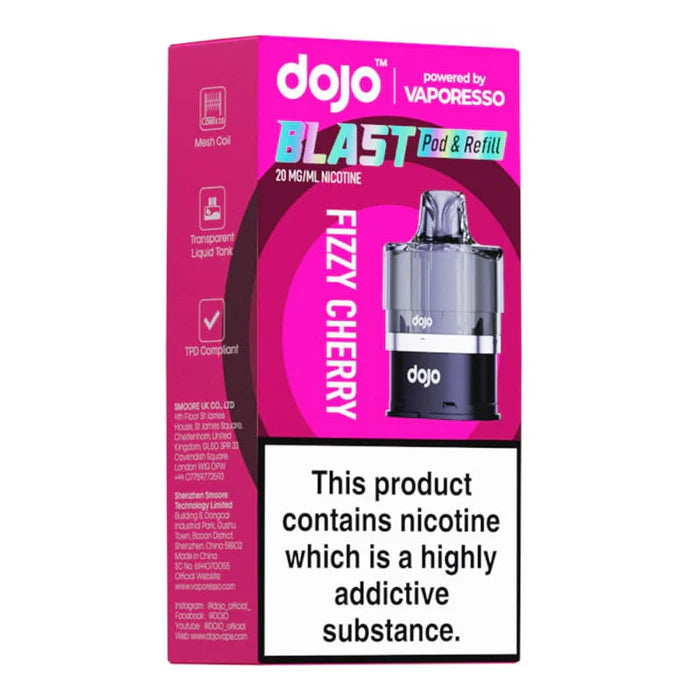 dojo blast 6000 replacement pod fizzy cherry