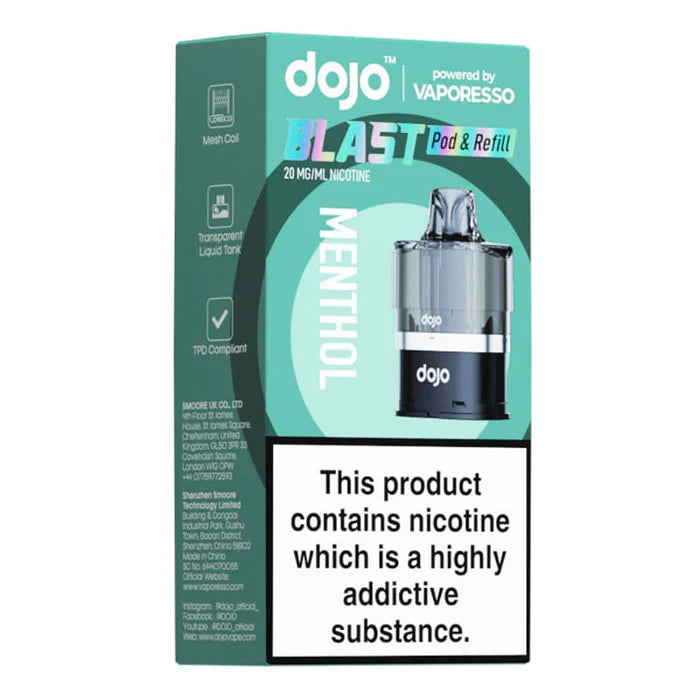 dojo blast 6000 replacement pod menthol