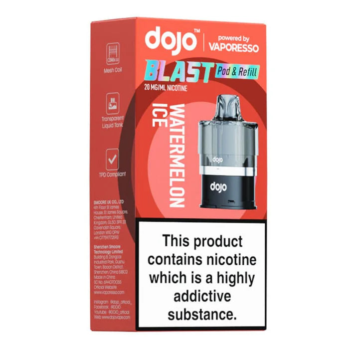 dojo blast 6000 replacement pod watermelon ice