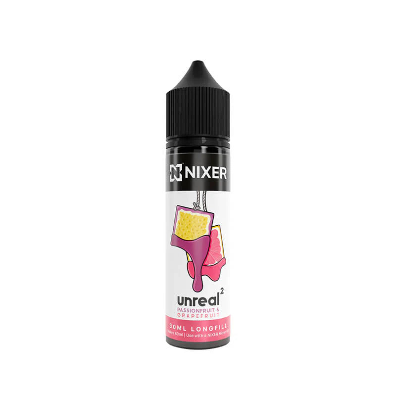 nixer x unreal 2 passionfruit grapefruit longfill eliquid