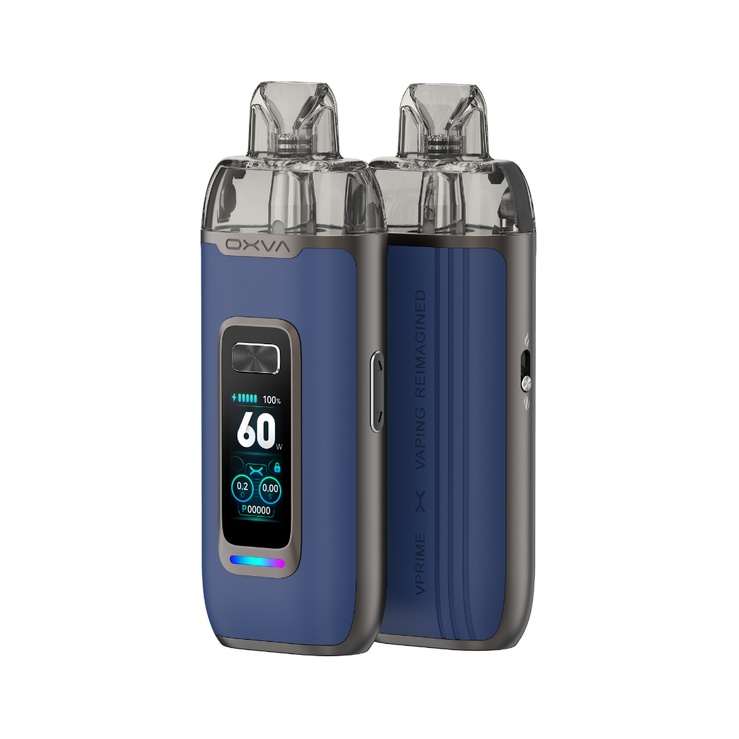 oxva vprime pod vape kit blue leather