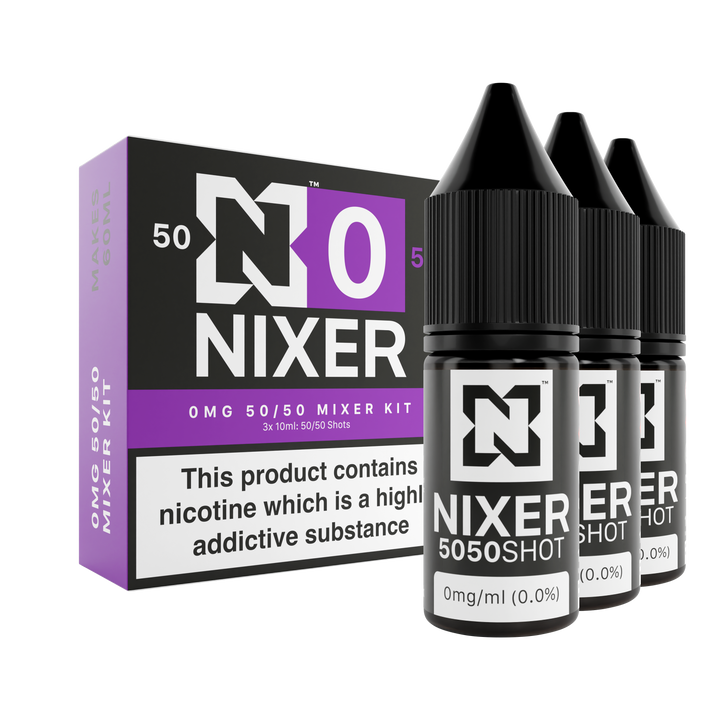 nixer 0mg freebase mixer nic shot kit