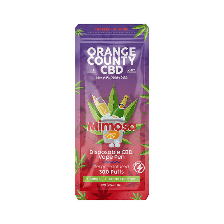 Orange County Disposable CBD Vape - 600mg Mimosa